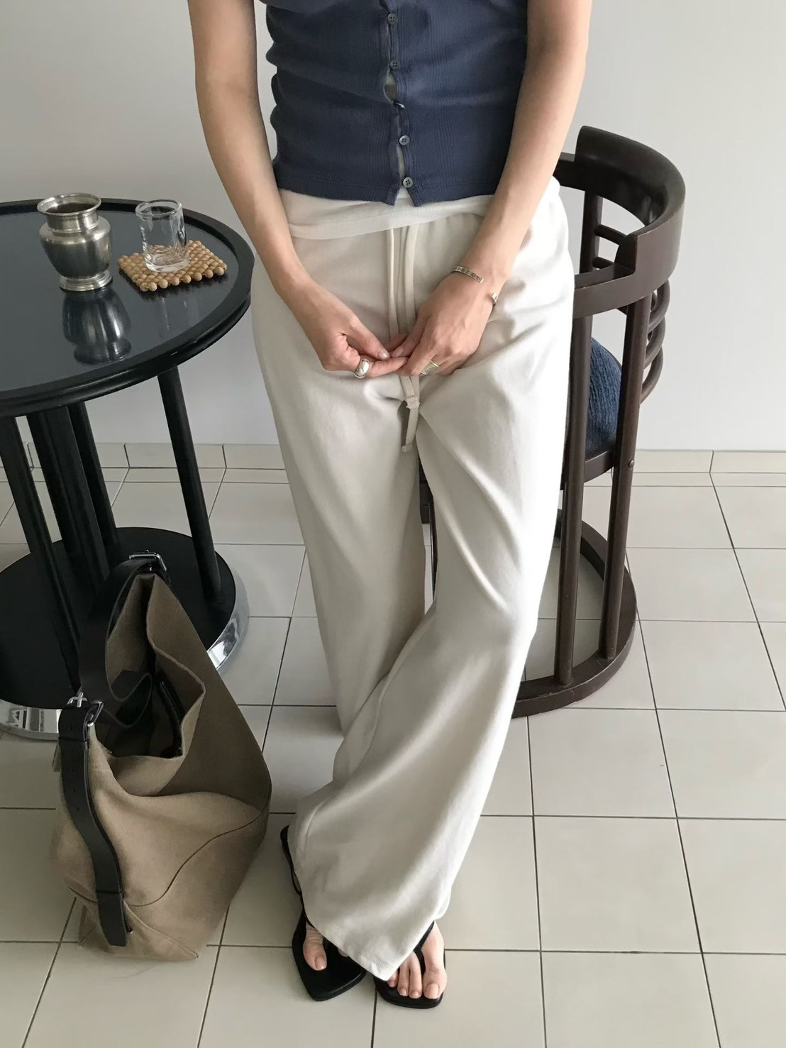 B81.小V家長腿秘訣鬆緊休閒褲