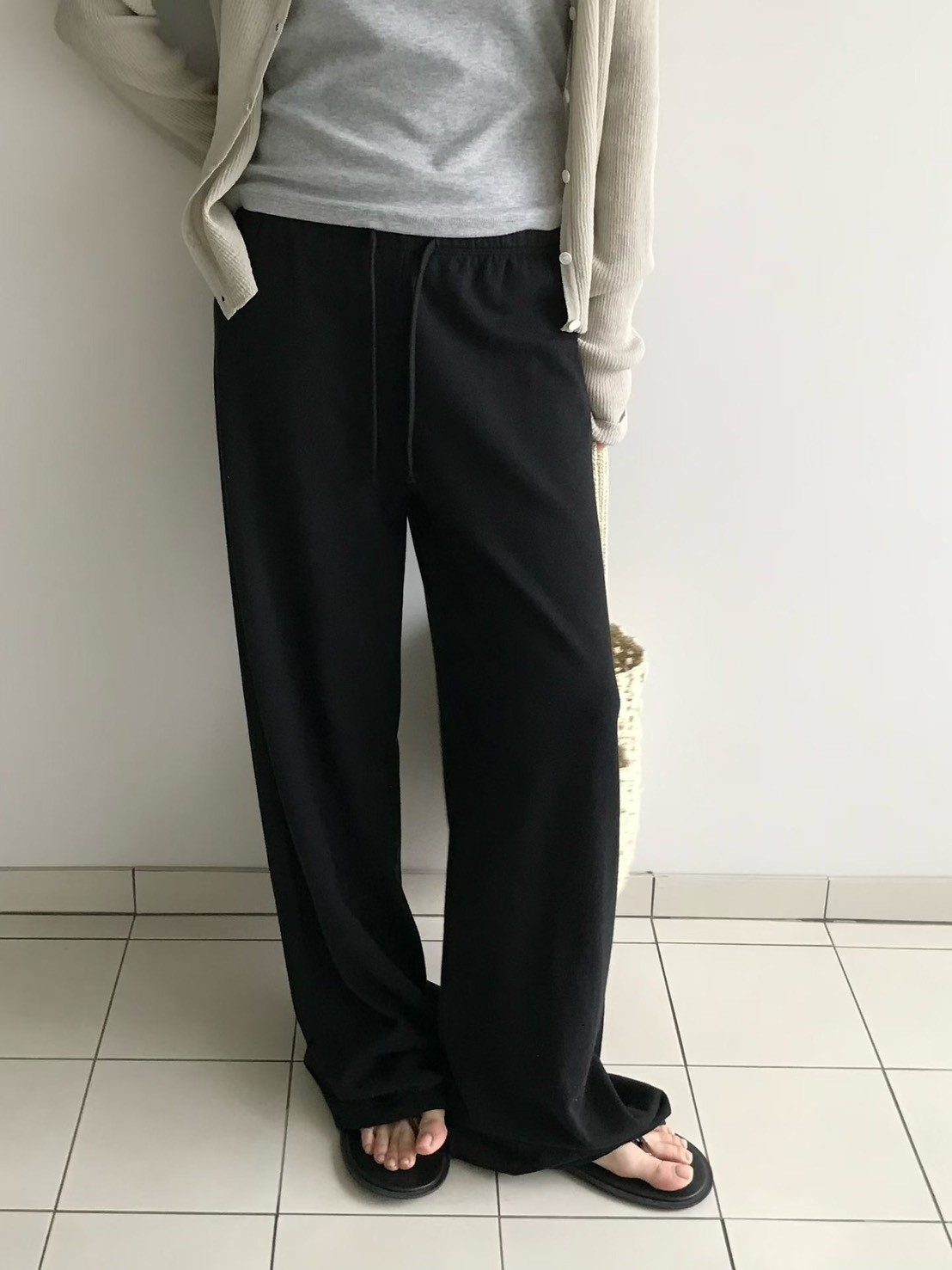 B81.小V家長腿秘訣鬆緊休閒褲