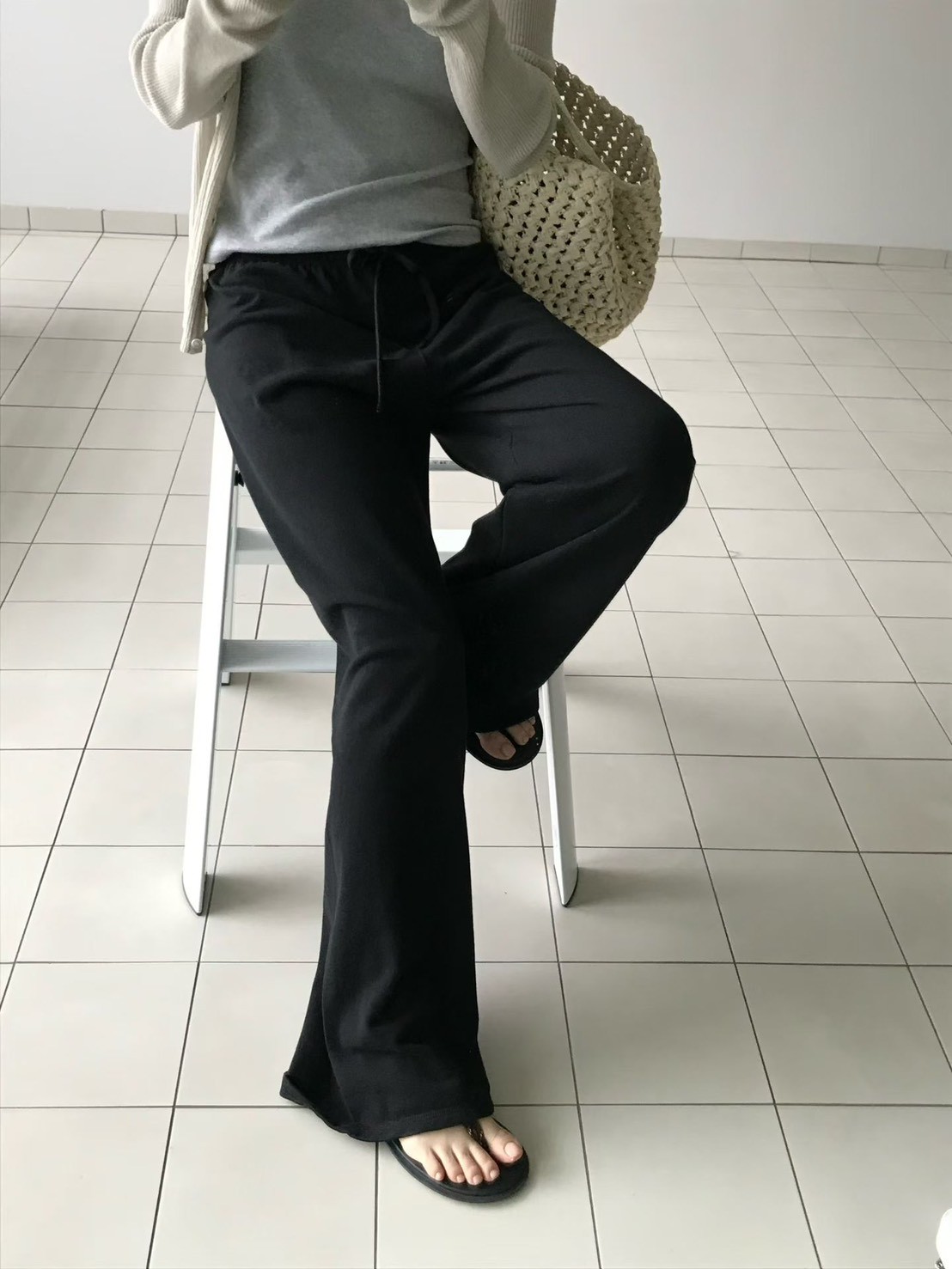 B81.小V家長腿秘訣鬆緊休閒褲