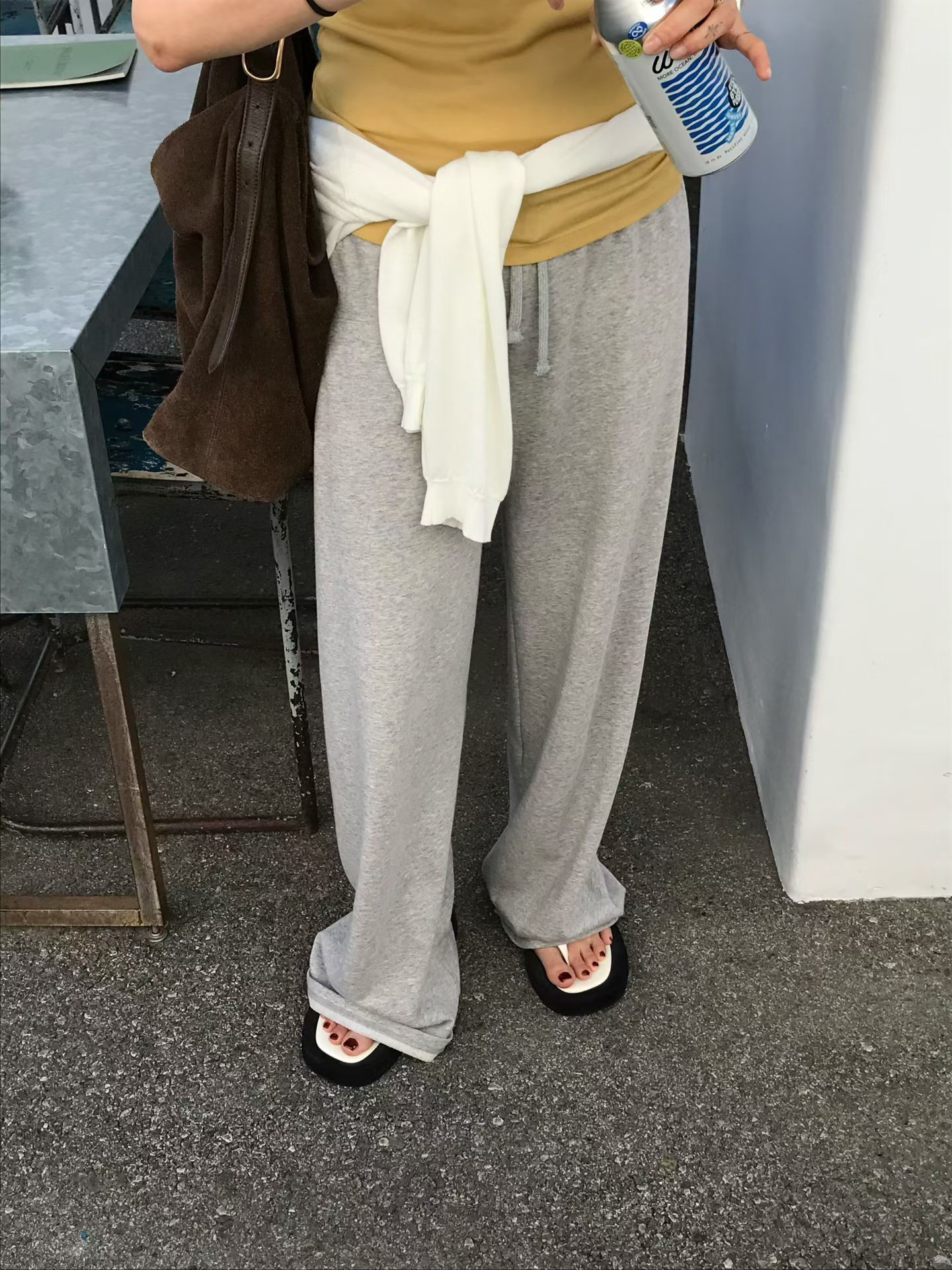 B81.小V家長腿秘訣鬆緊休閒褲