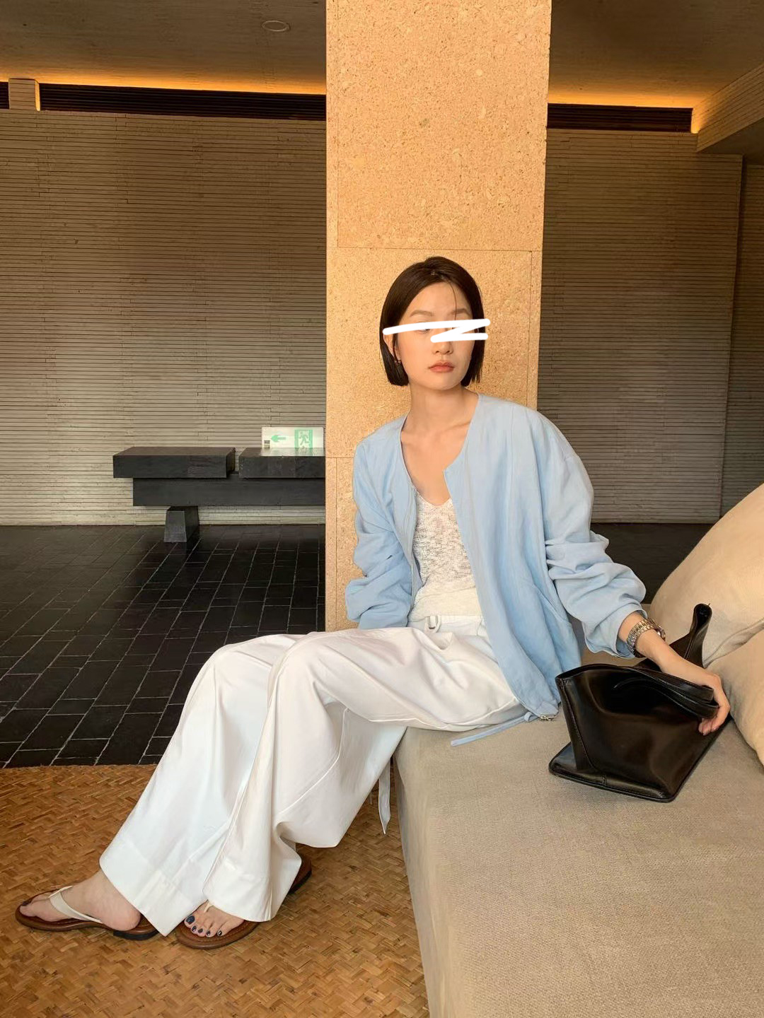 B26.淡雅天絲亞麻小外套