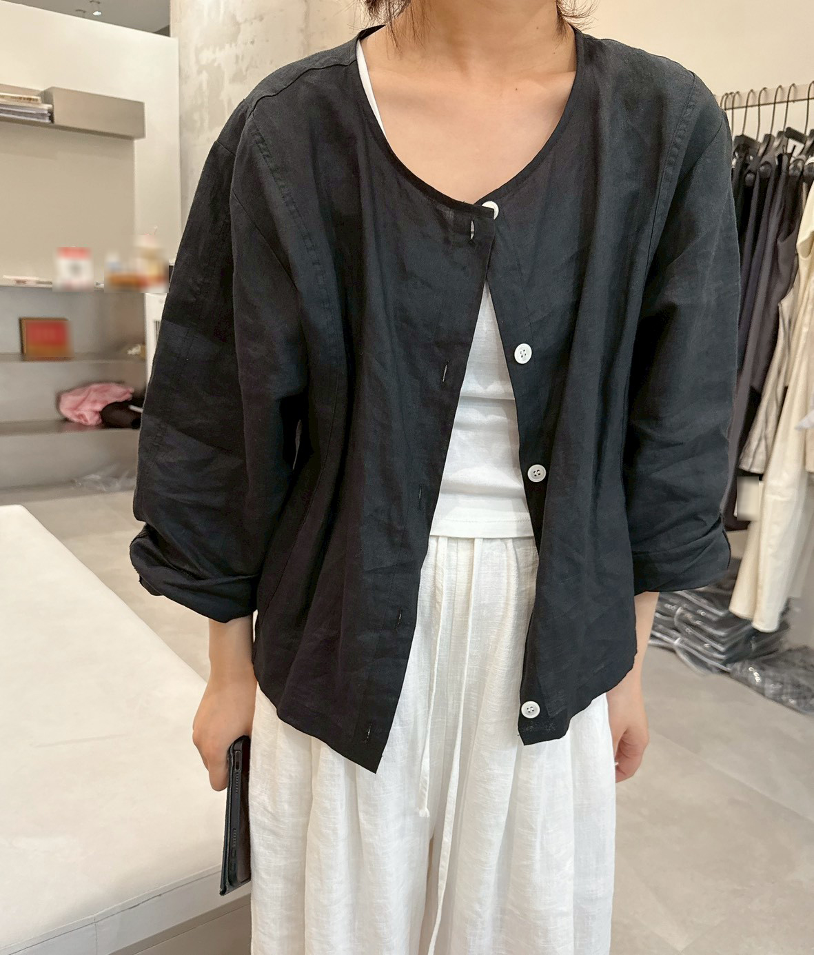 B17.防曬100%苧麻小外套