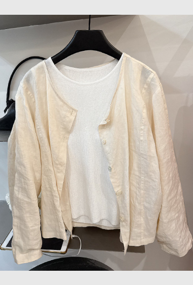 B17.防曬100%苧麻小外套