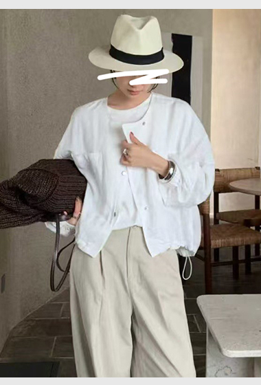 透氣亞麻萊賽爾小外套