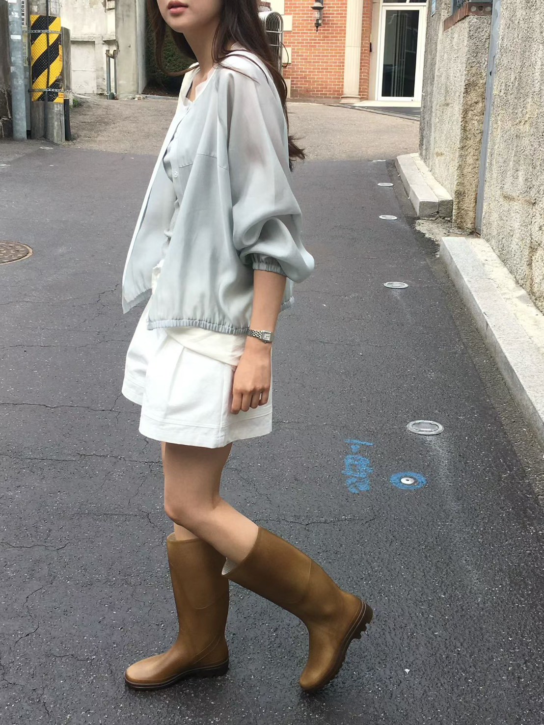 B36.櫥窗家網紗領口滾邊小外套