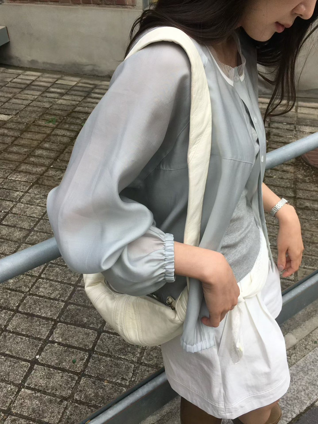 B36.櫥窗家網紗領口滾邊小外套