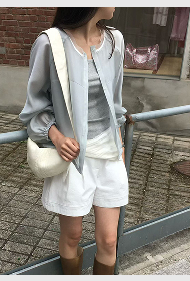 B36.櫥窗家網紗領口滾邊小外套