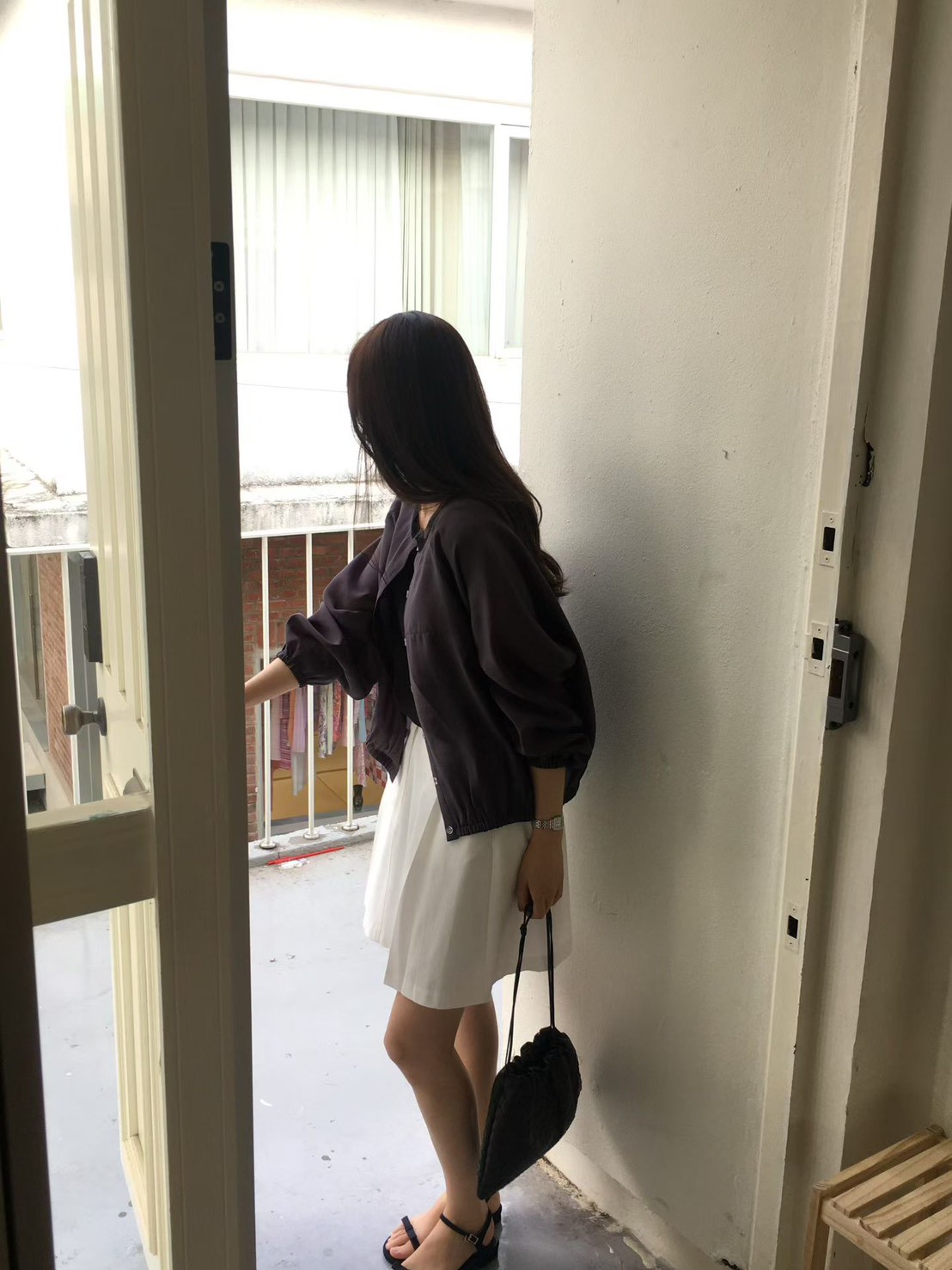 B36.櫥窗家網紗領口滾邊小外套