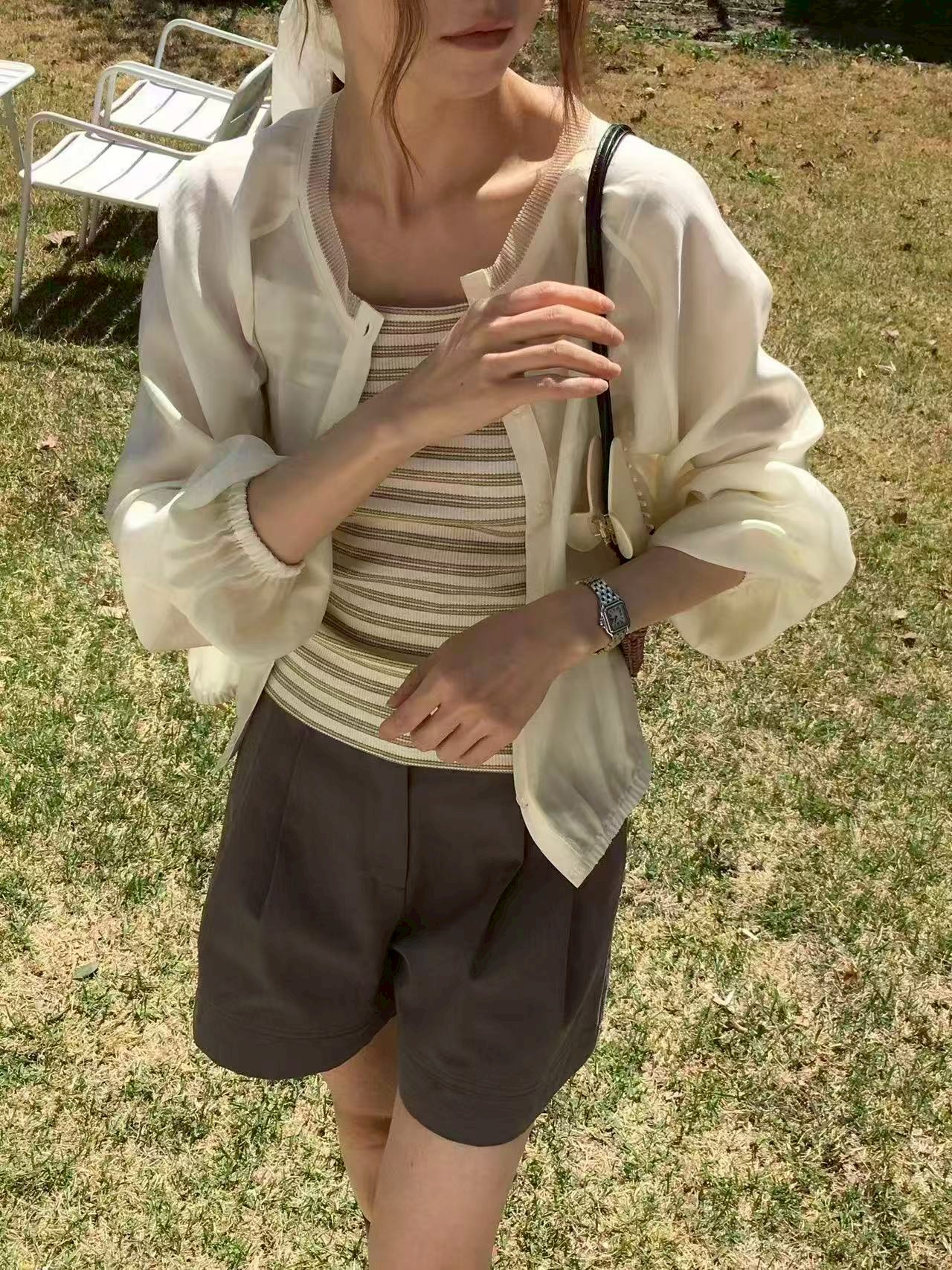 B36.櫥窗家網紗領口滾邊小外套