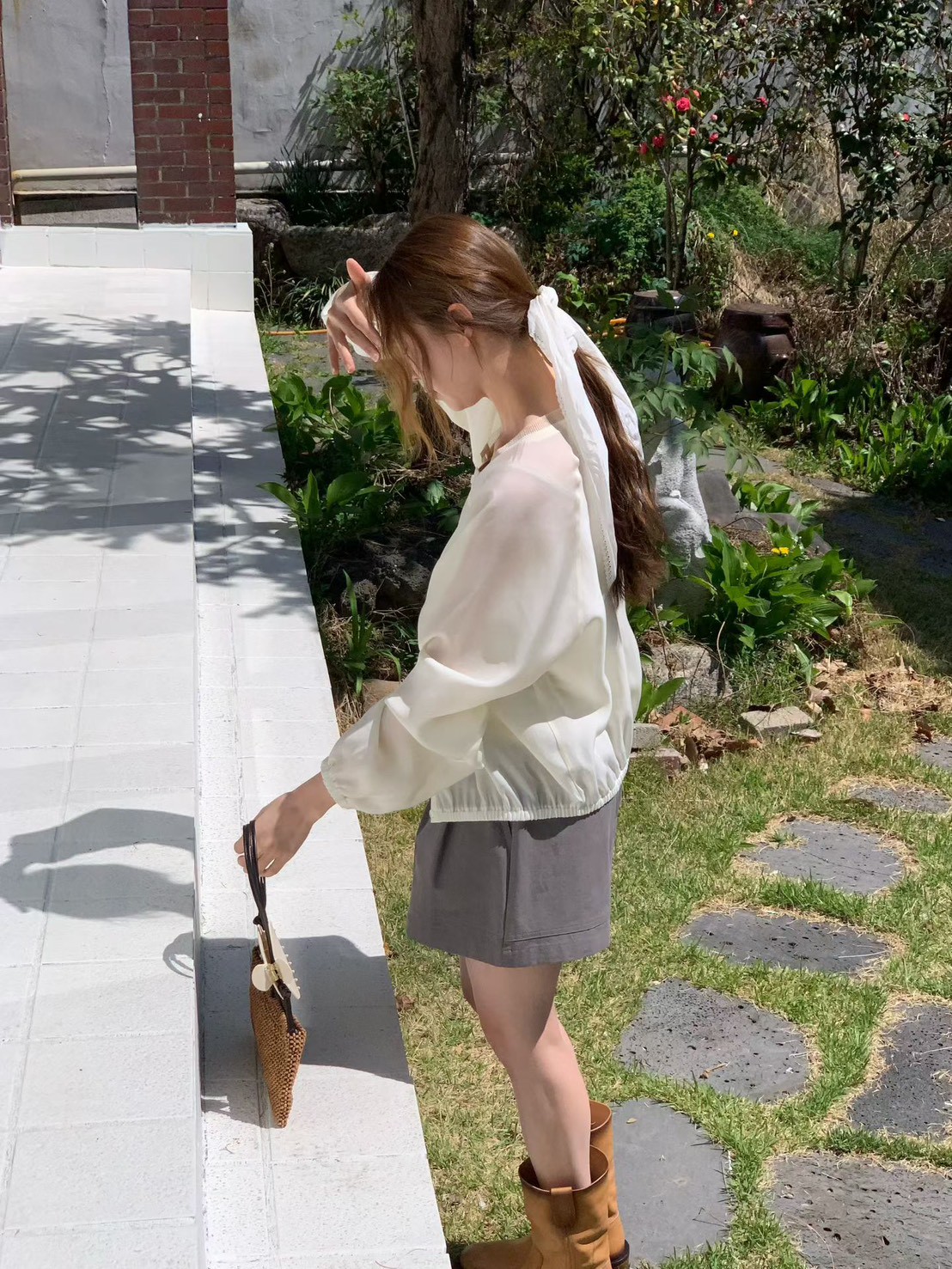 B36.櫥窗家網紗領口滾邊小外套