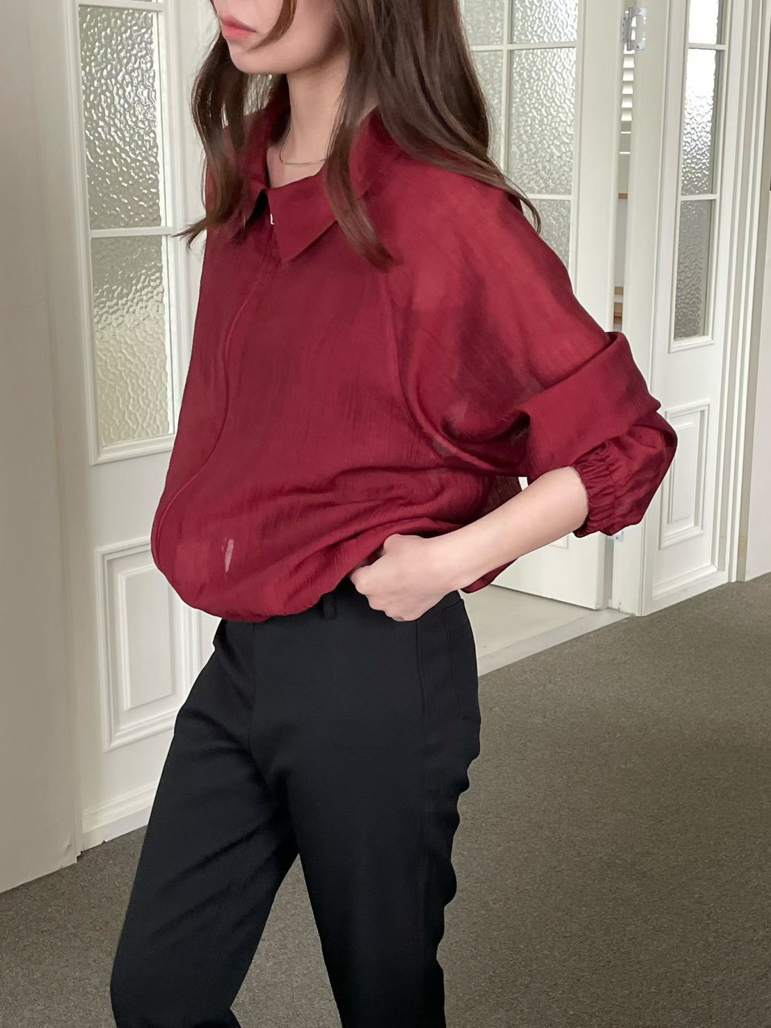 B53.QQ歐膩微醺薄拉鍊夾克