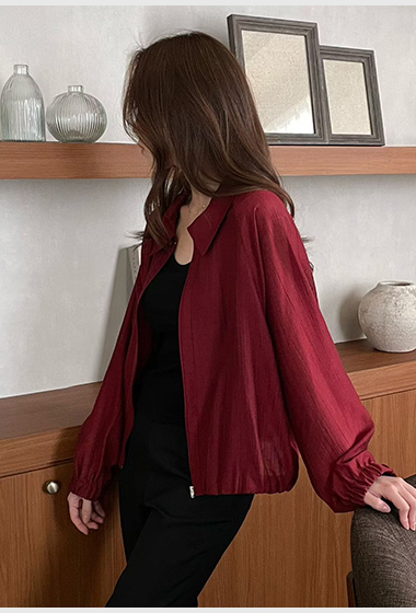 B53.QQ歐膩微醺薄拉鍊夾克