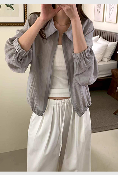 B53.QQ歐膩微醺薄拉鍊夾克