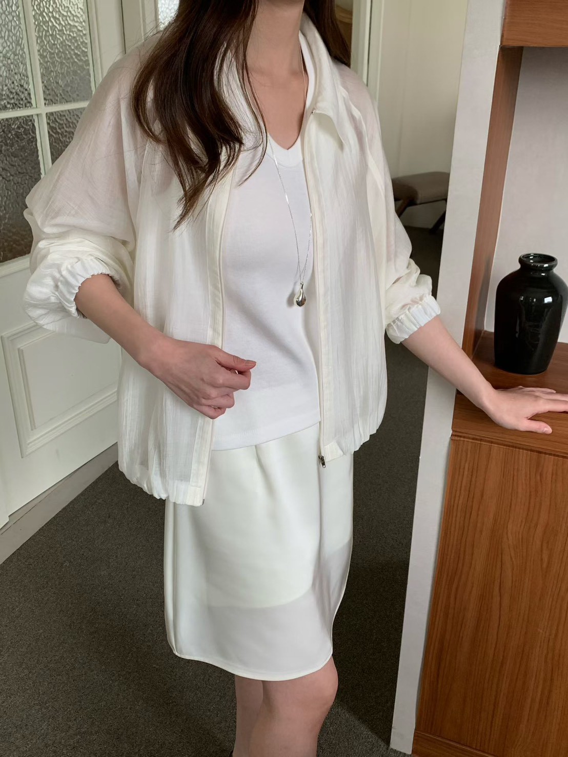 B53.QQ歐膩微醺薄拉鍊夾克