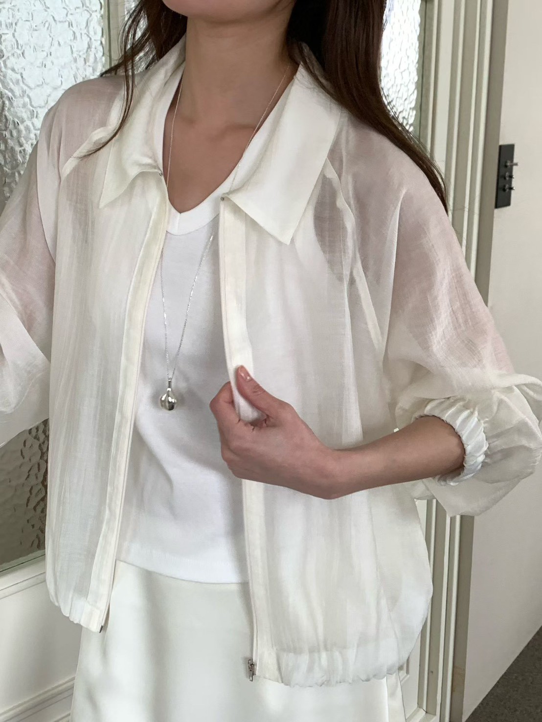 B53.QQ歐膩微醺薄拉鍊夾克