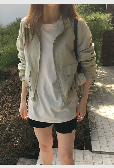 B46.櫥窗家春日輕薄口袋夾克