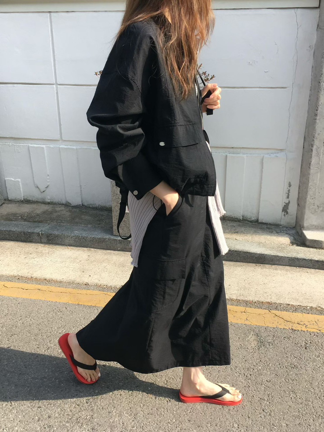 B46.櫥窗家春日輕薄口袋夾克