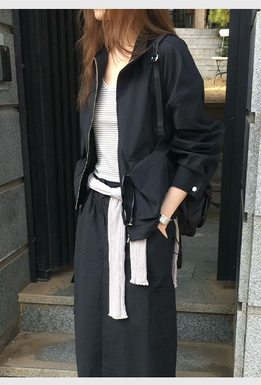 B46.櫥窗家春日輕薄口袋夾克