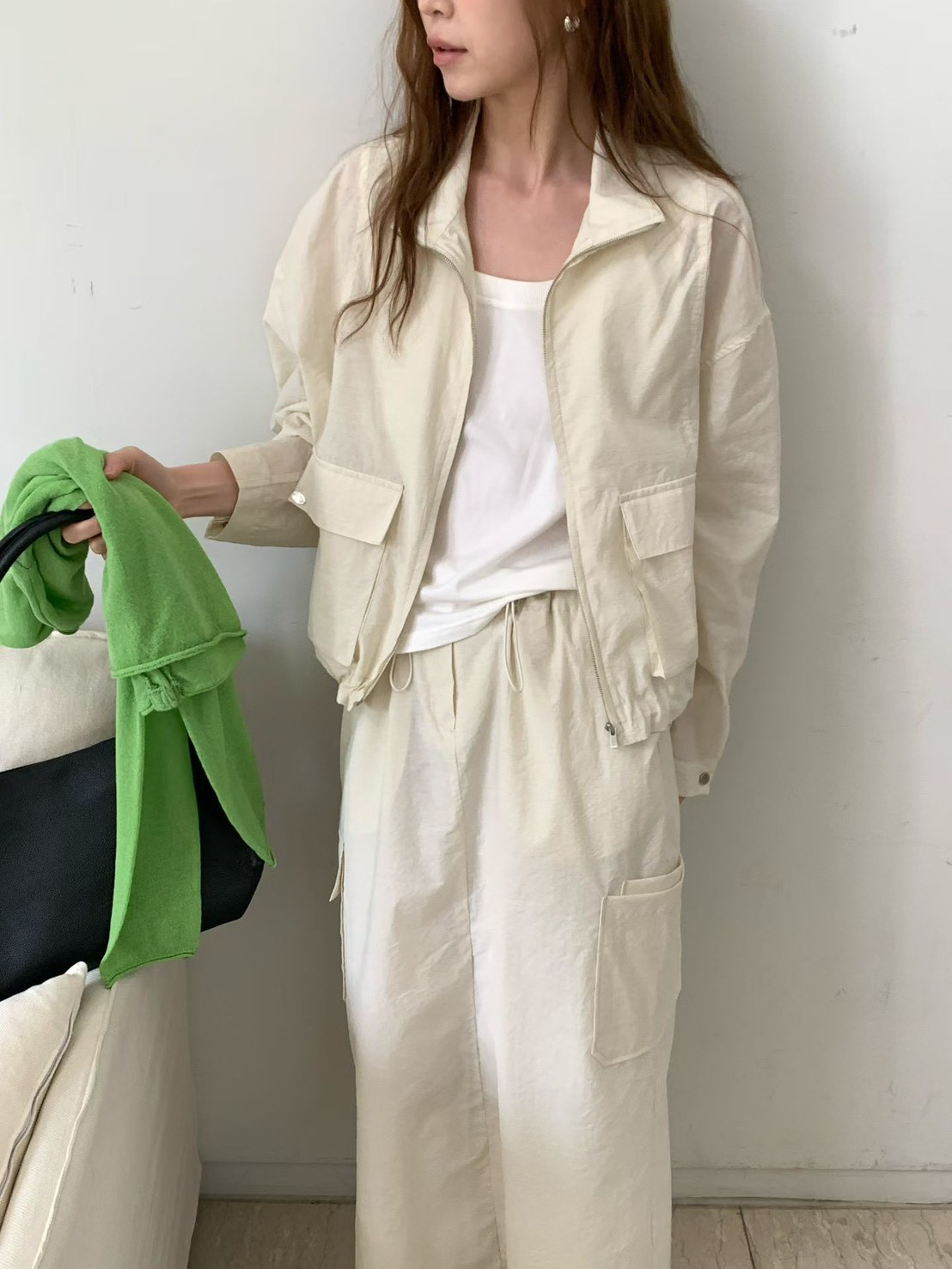 B46.櫥窗家春日輕薄口袋夾克