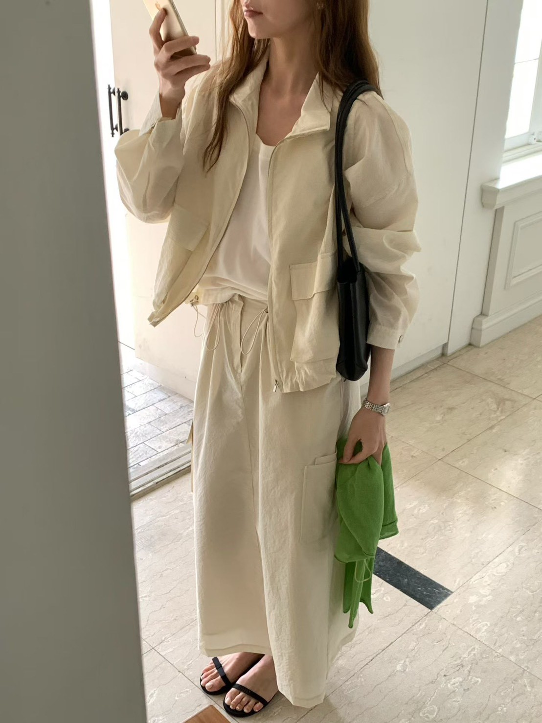 B46.櫥窗家春日輕薄口袋夾克