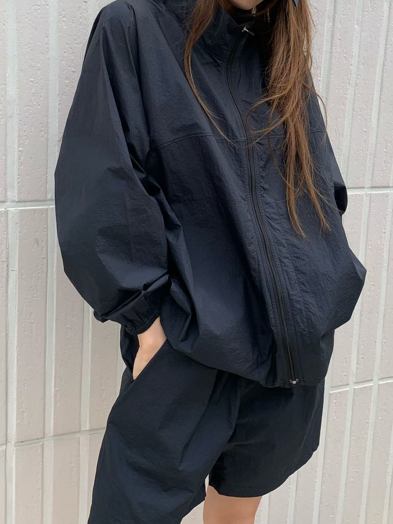 B96.纖瘦家休閒立領尼龍外套