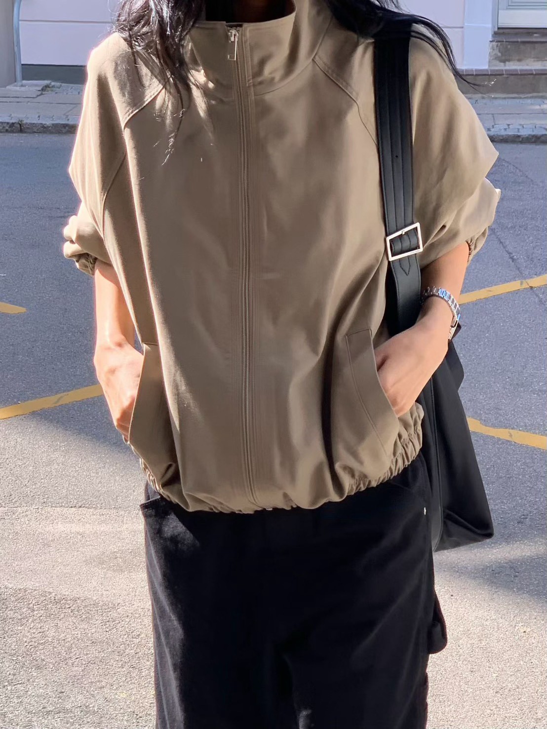 B74.小V家女孩立領拉鍊外套