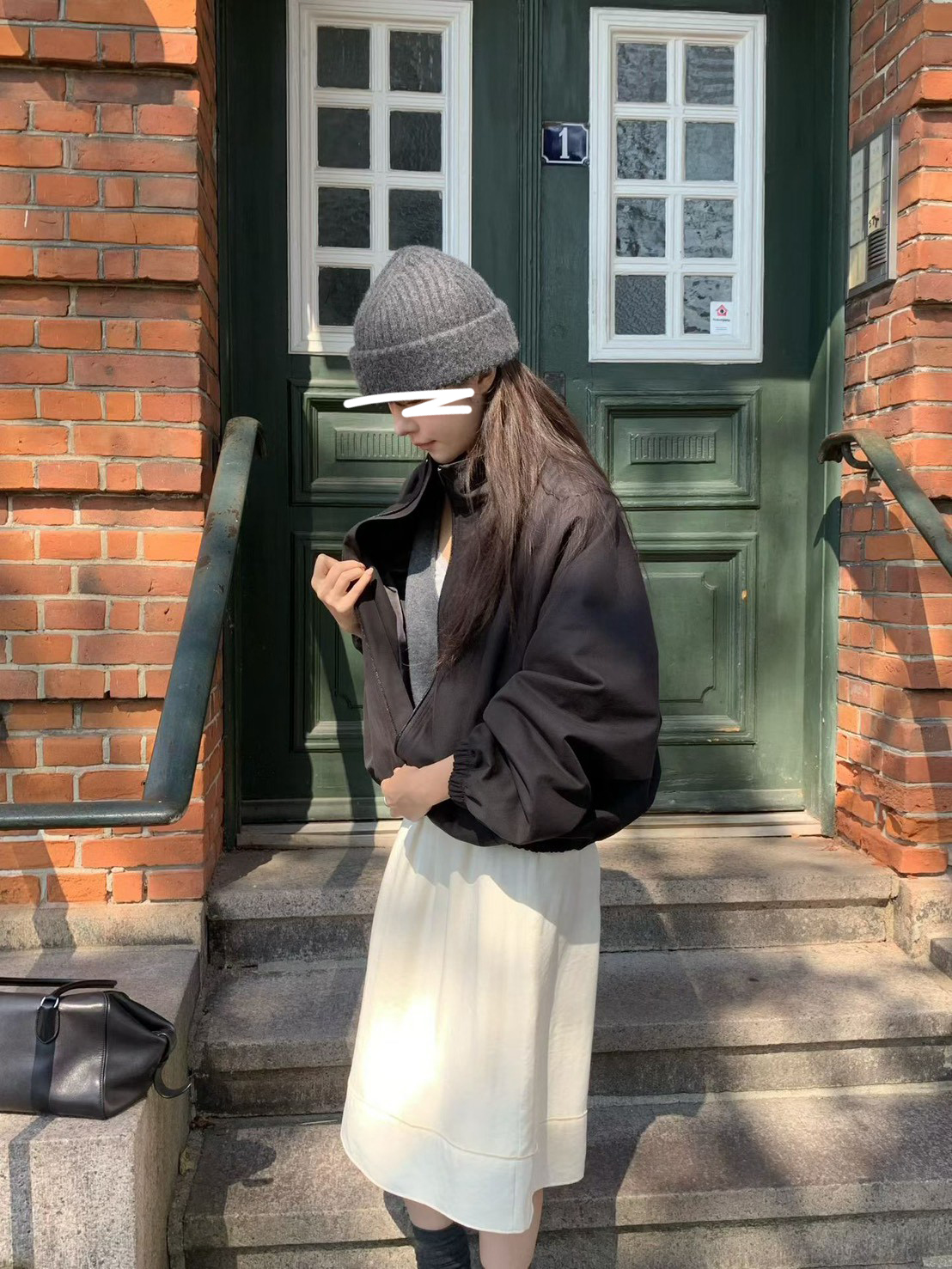 B74.小V家女孩立領拉鍊外套