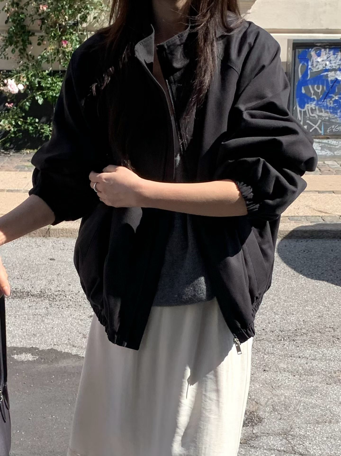 B74.小V家女孩立領拉鍊外套