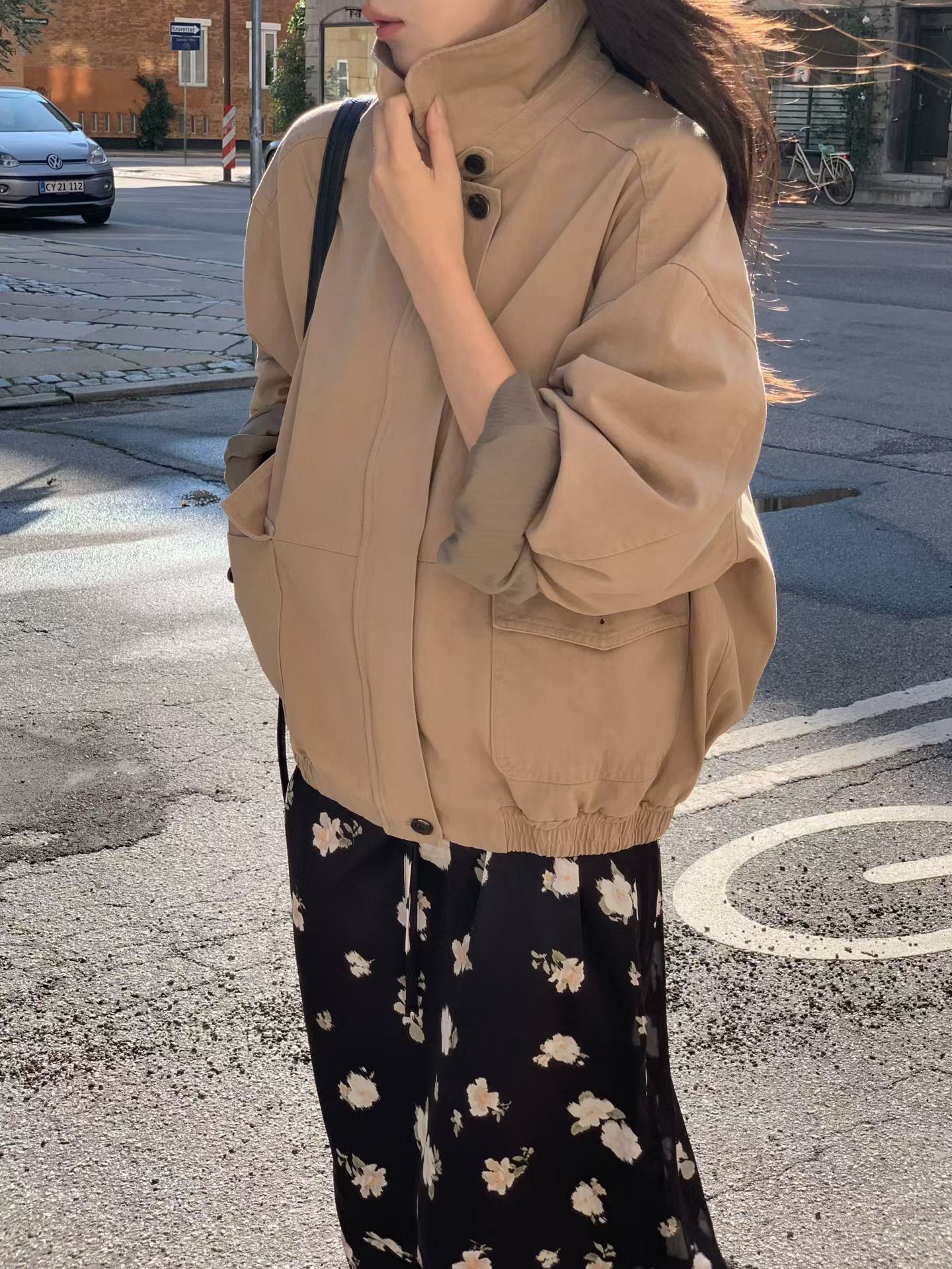 小V家秋日大地日系外套