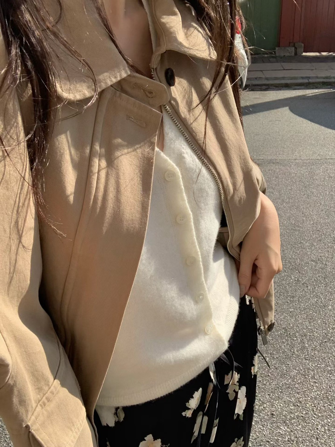 小V家秋日大地日系外套