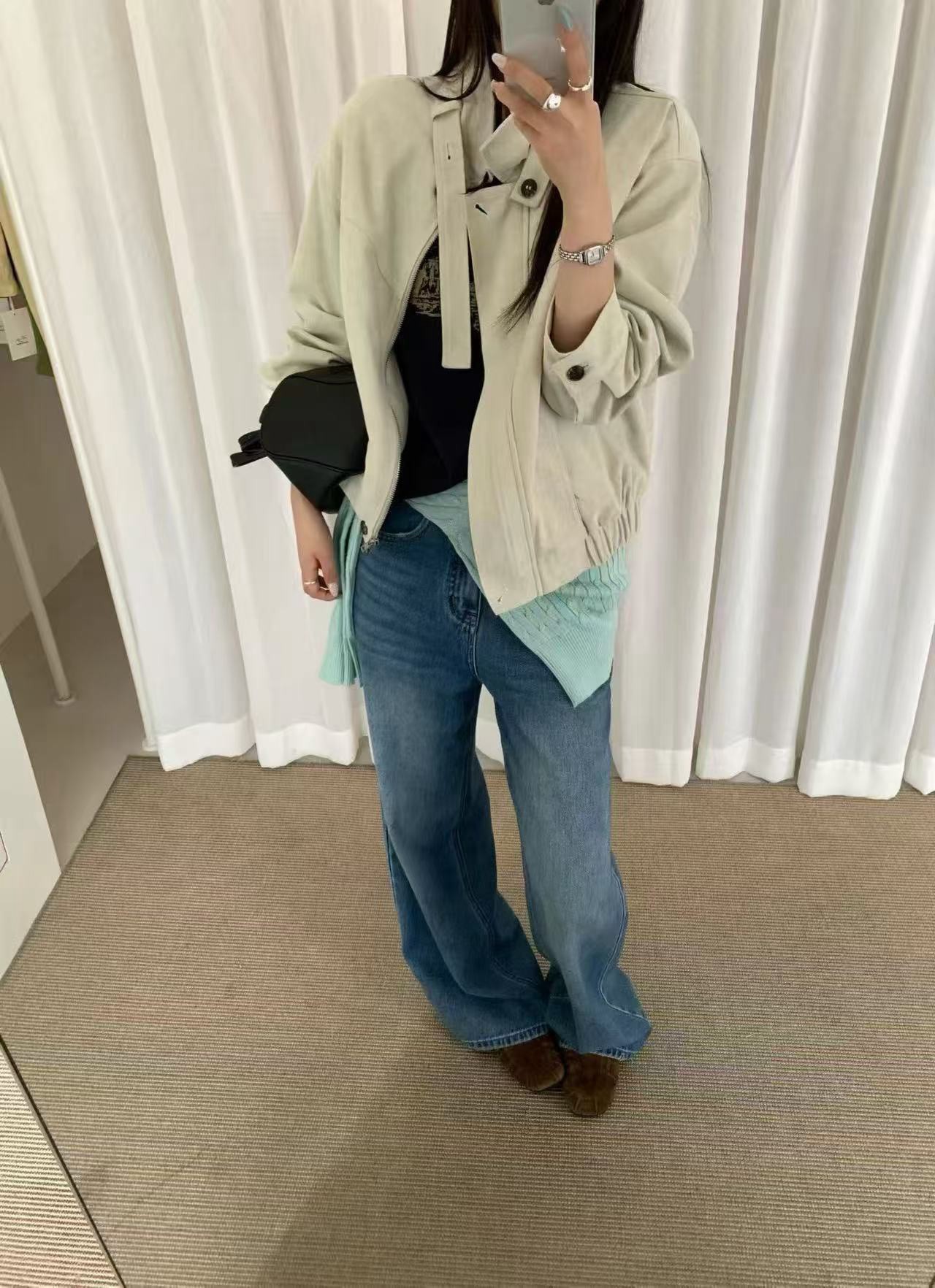 B40.少女情懷復古麂皮外套