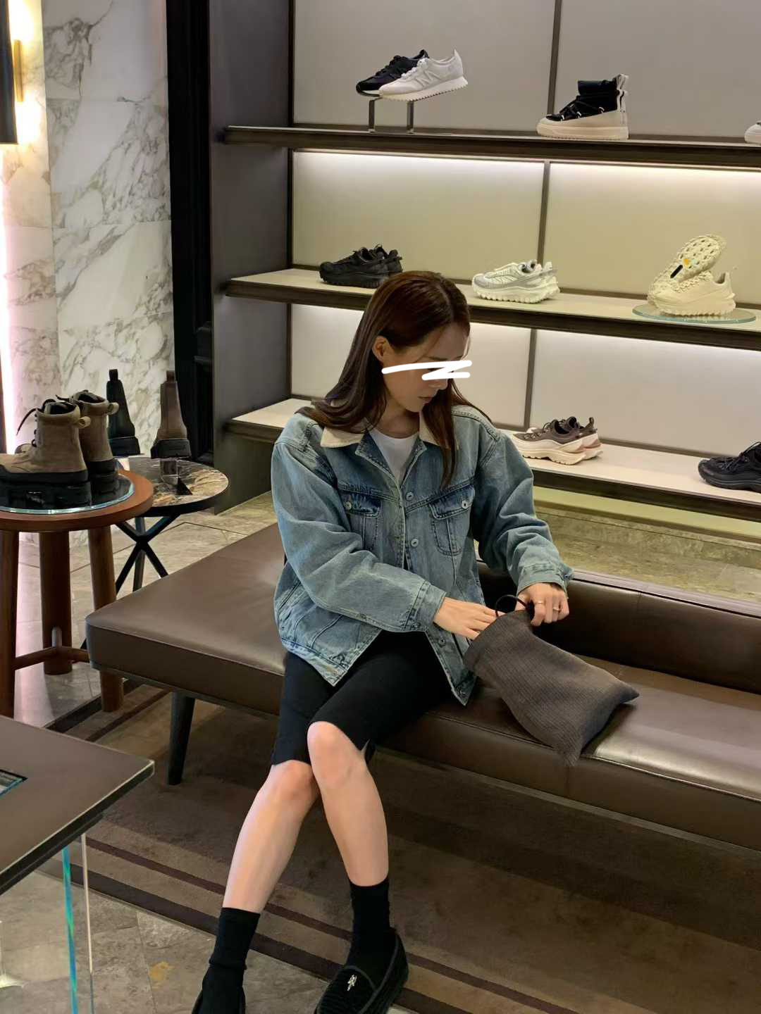 B47.清爽家撞色領牛仔外套