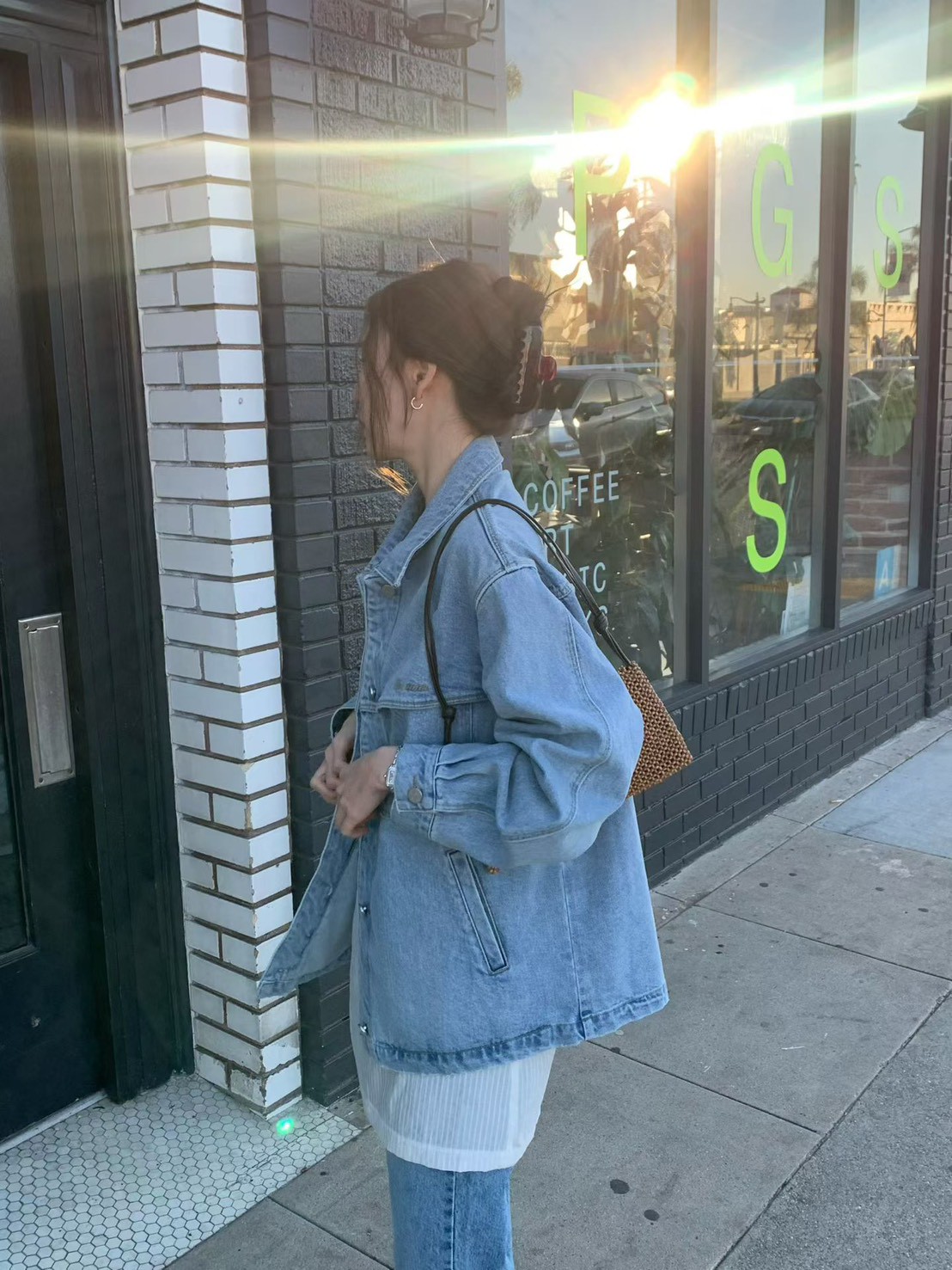 B68.必備春日休閒單寧外套