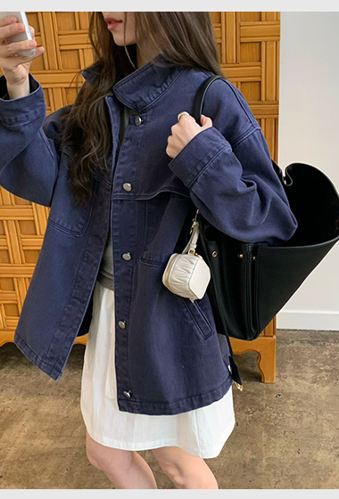 B68.必備春日休閒單寧外套