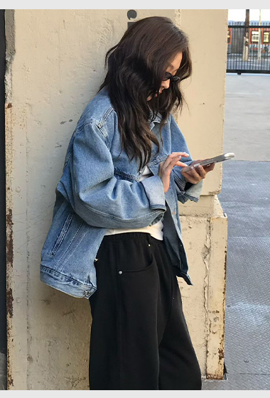 A93.小V家漂亮水洗牛仔外套