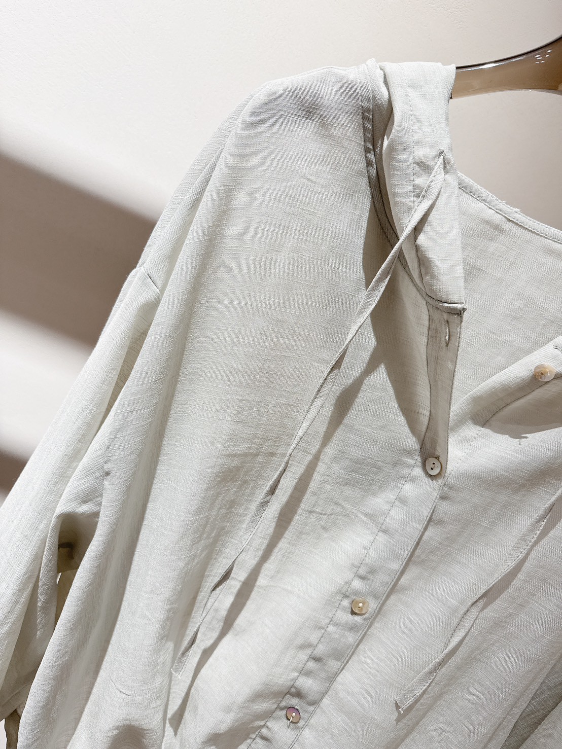 B20.100%苧麻清爽連帽小外套