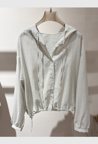 B20.100%苧麻清爽連帽小外套