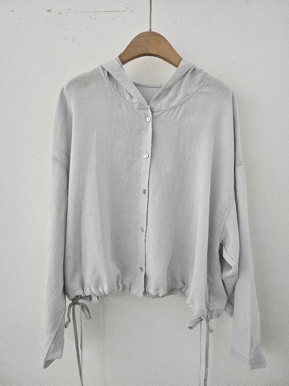 B89.星星家天絲亞麻連帽外套