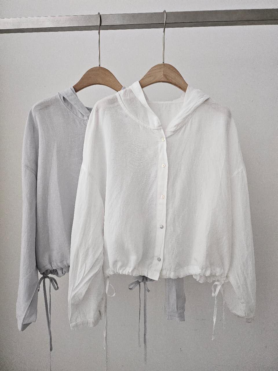 B89.星星家天絲亞麻連帽外套