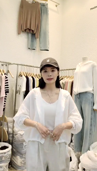 B89.星星家天絲亞麻連帽外套