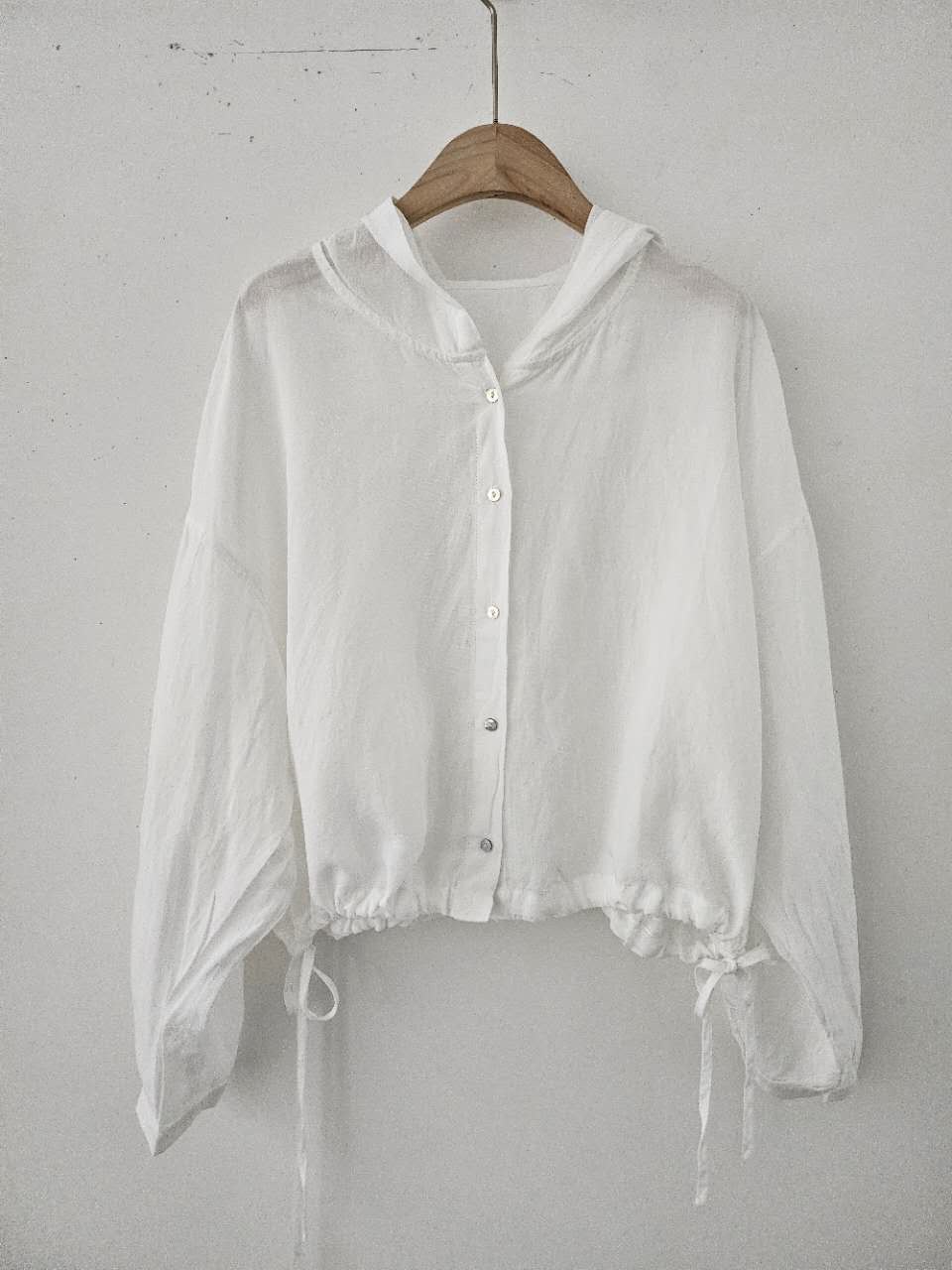 B89.星星家天絲亞麻連帽外套