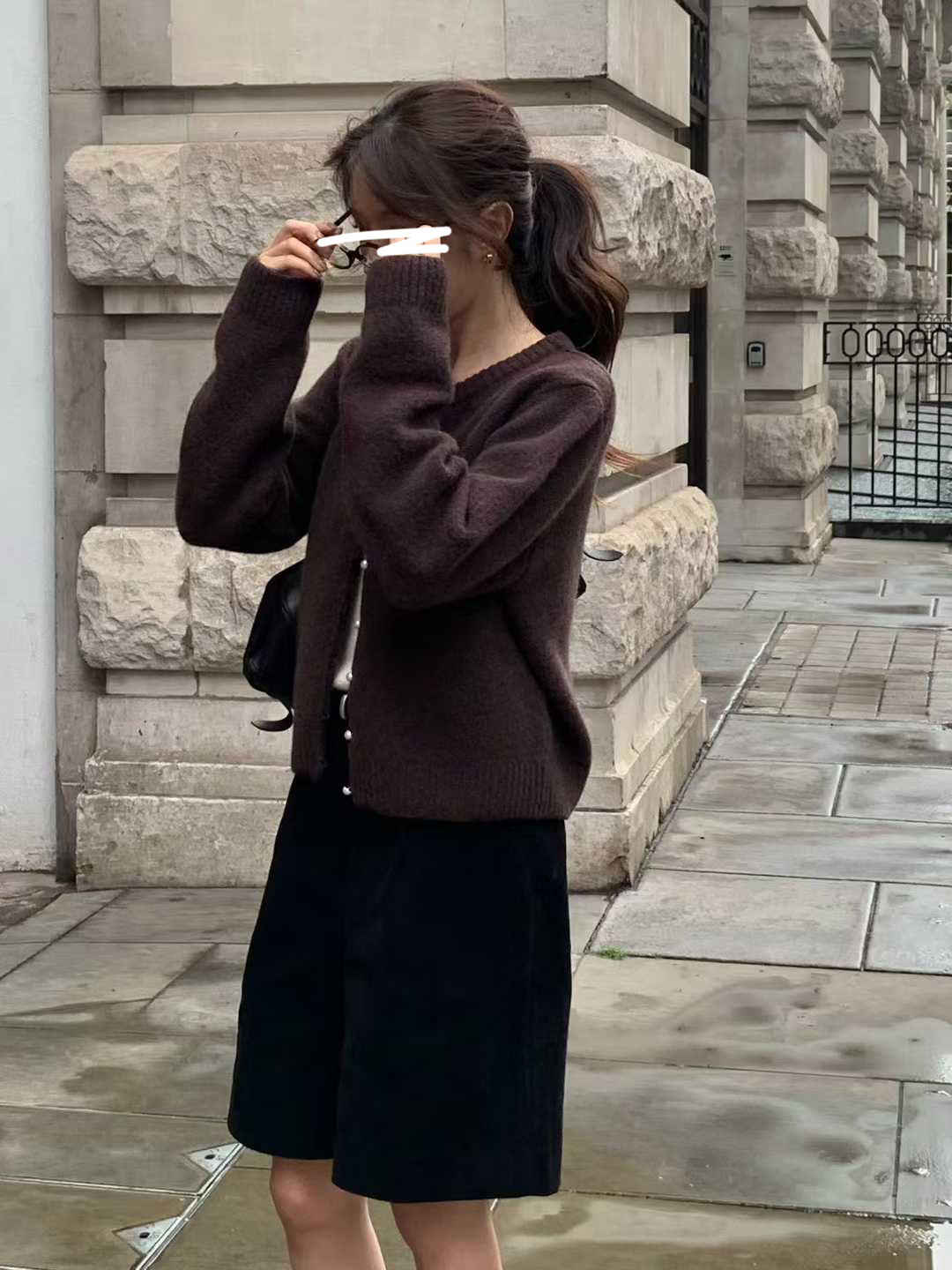 B13.小V家犛牛混紡珍珠釦外套