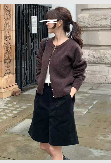 B13.小V家犛牛混紡珍珠釦外套