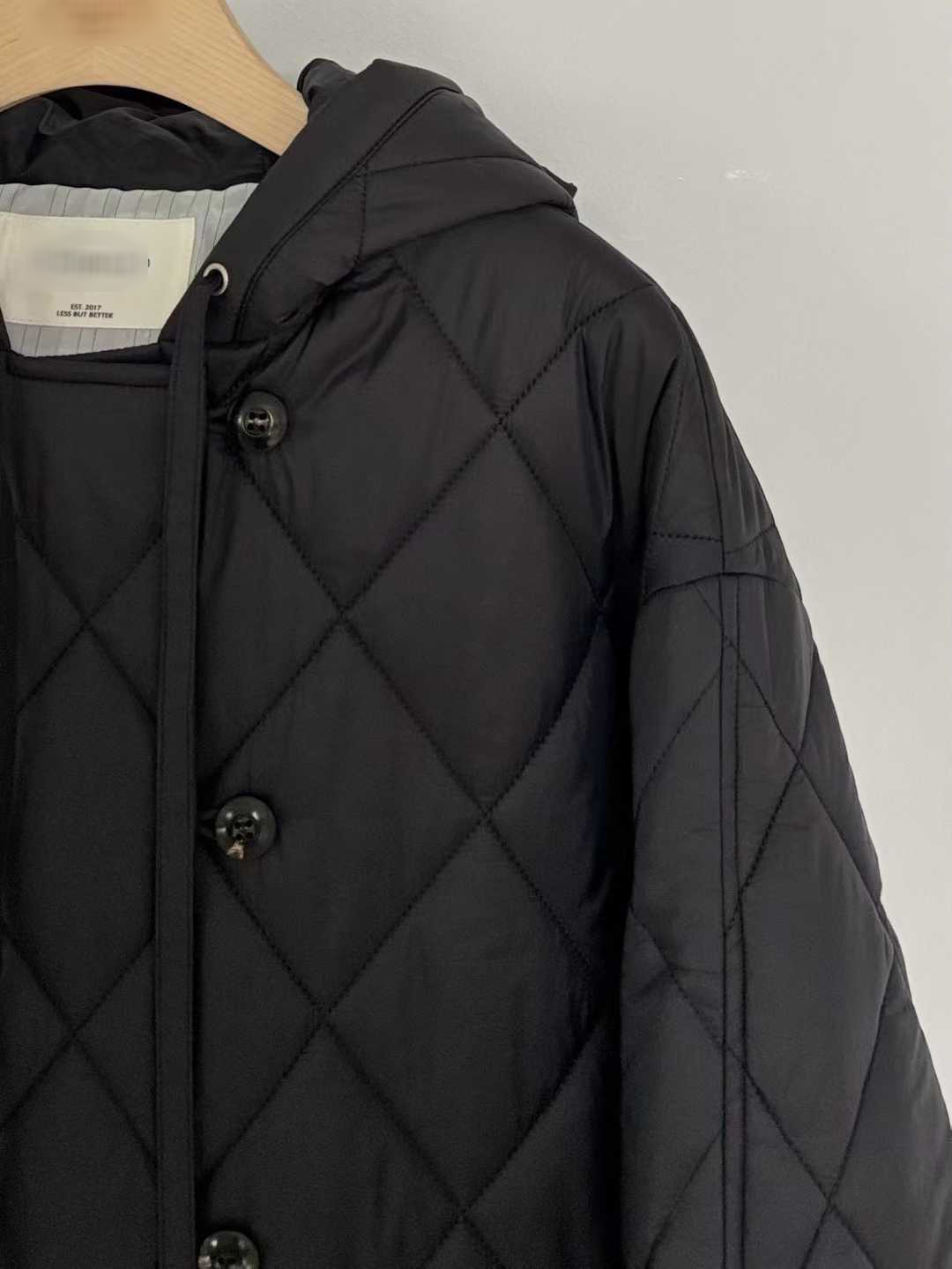 B14.小V家格紋中長連帽外套