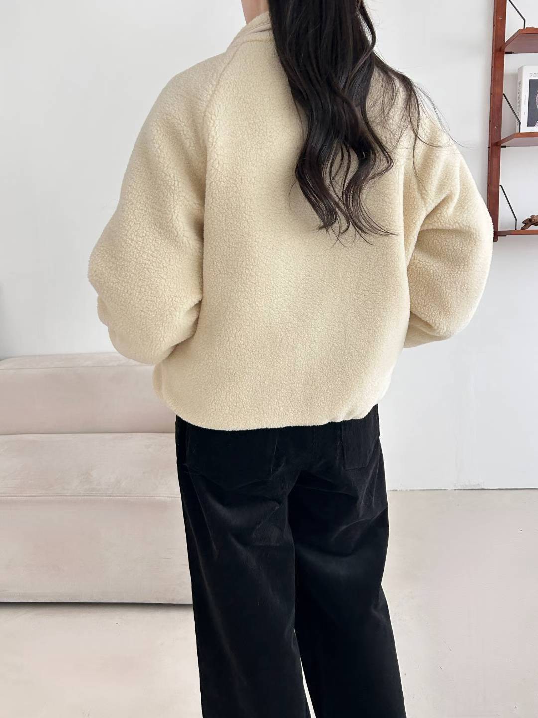 C28.QQ毛休閒好搭立領外套