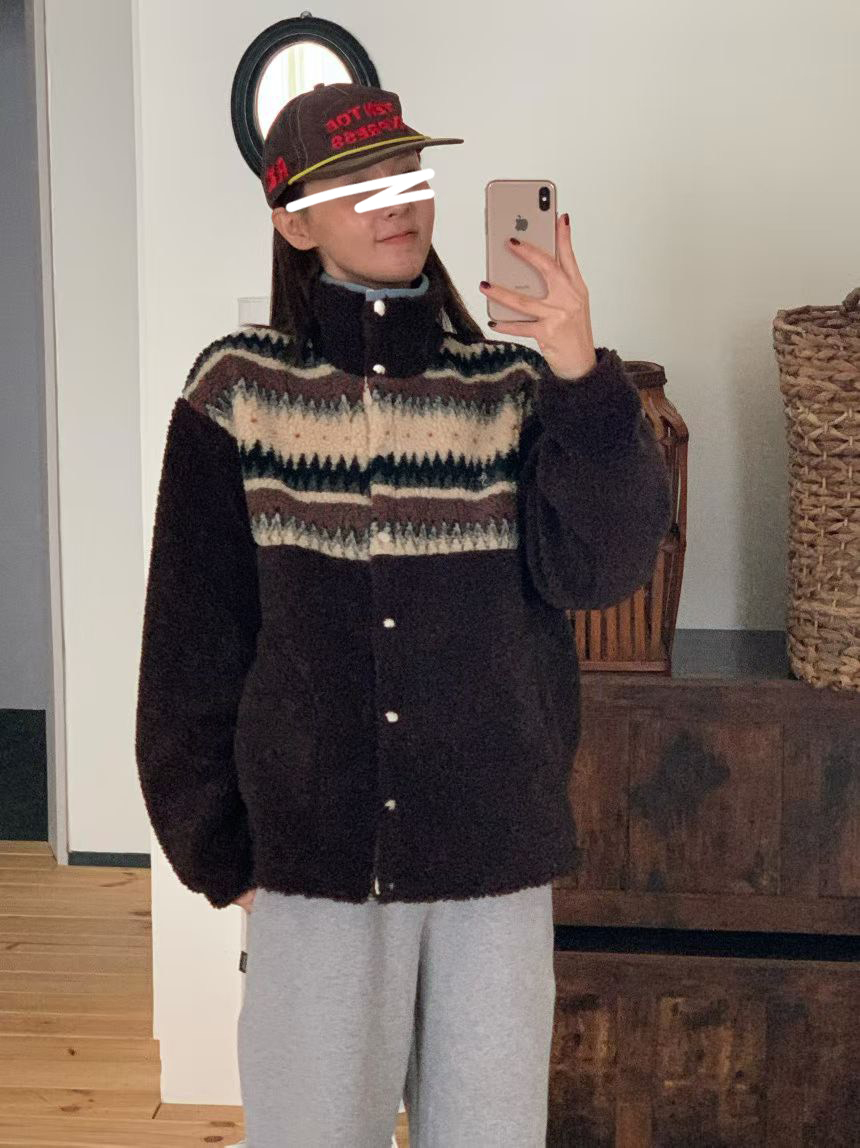 C32.民族風圖騰QQ毛外套