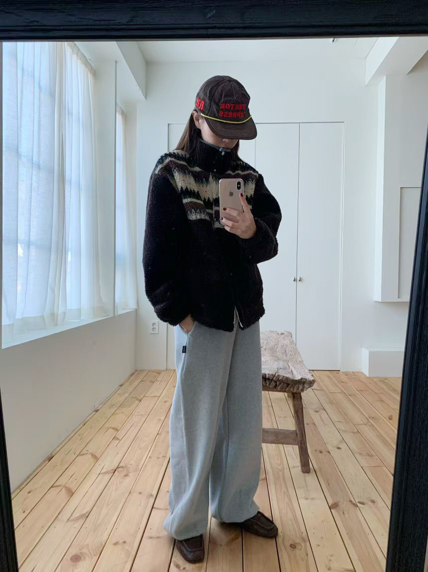 C32.民族風圖騰QQ毛外套