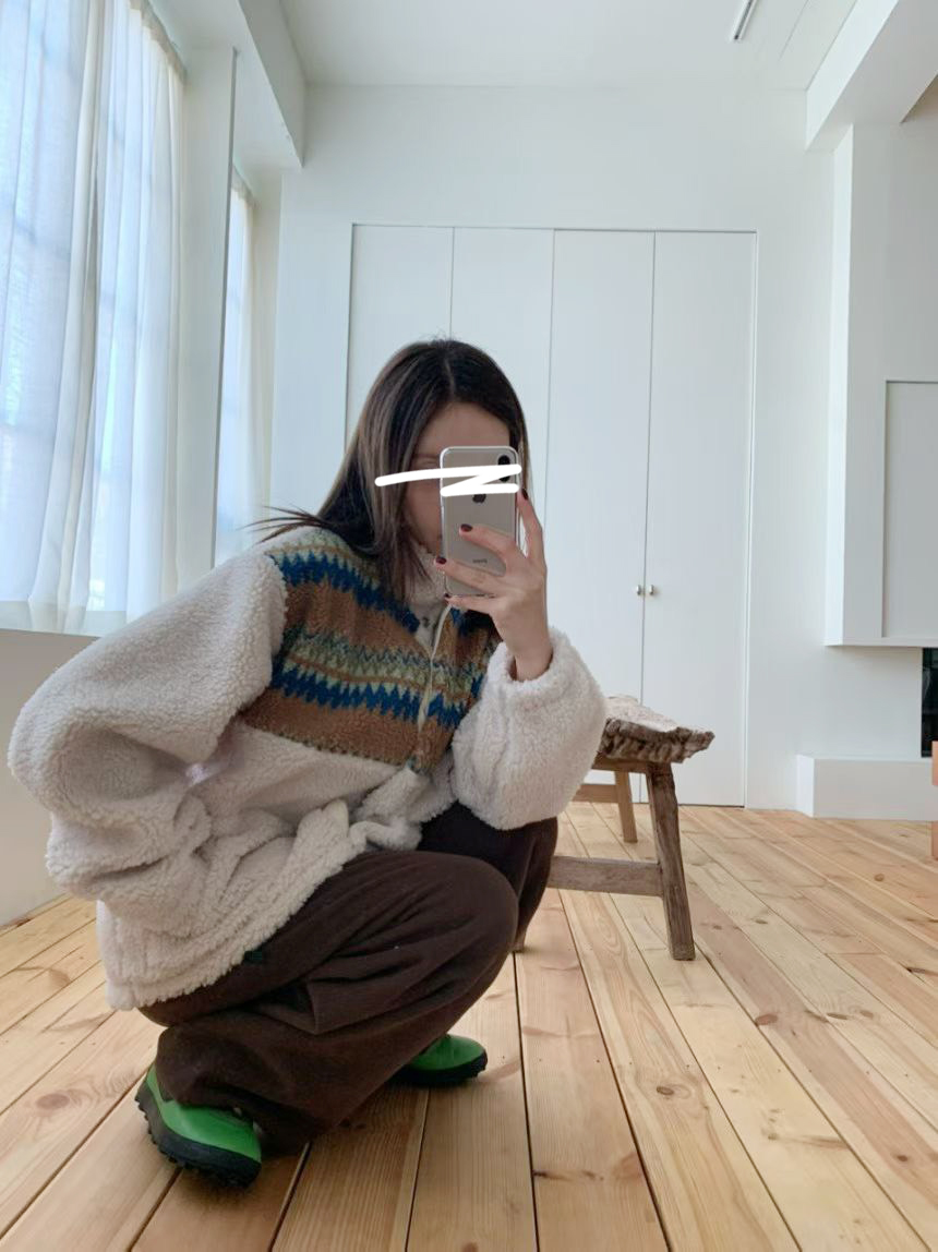 C32.民族風圖騰QQ毛外套