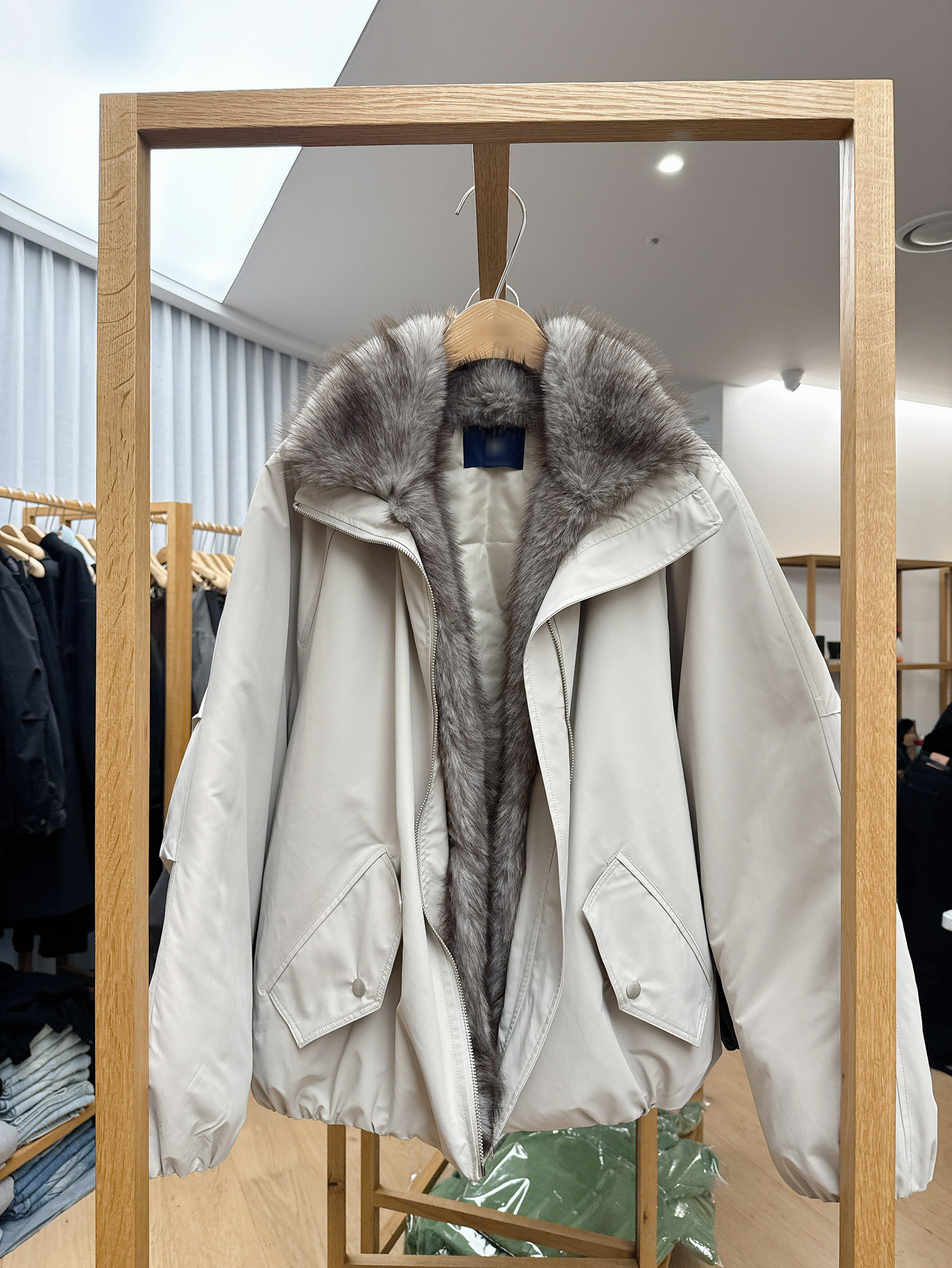 澎湃毛毛領時髦休閒外套