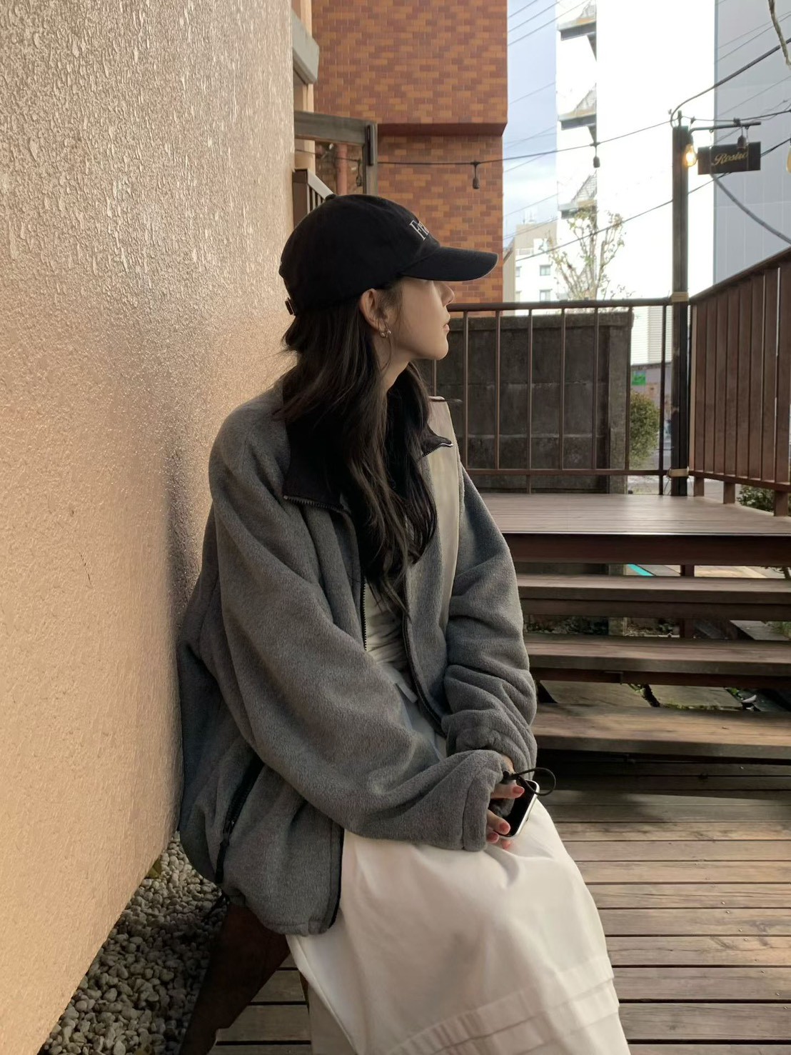 A12.小V家拉鍊休閒保暖外套